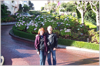 At the bottom of Lombard Street