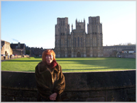 Glynis at Wells Cathedral