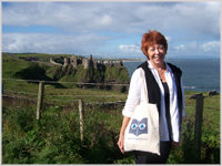 Dunluce Castle in the background