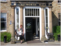 Glynis outside the main entrance - Best Western Whitworth Hall Hotel