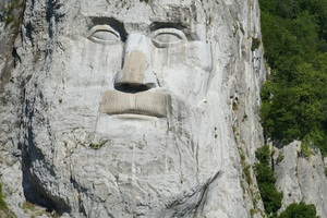 140ft rock carving of the ancient Dacian king Decebalus