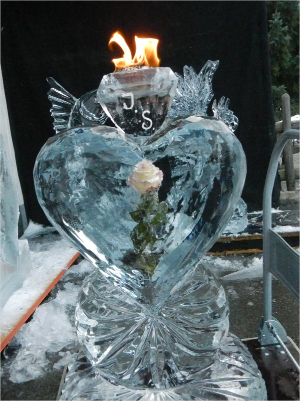 Aflame - Bruno's 'Fire and Ice' rose sculpture