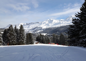 Wide open slopes at Lenzerheide