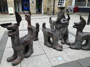 Sculpture in Redruth main street