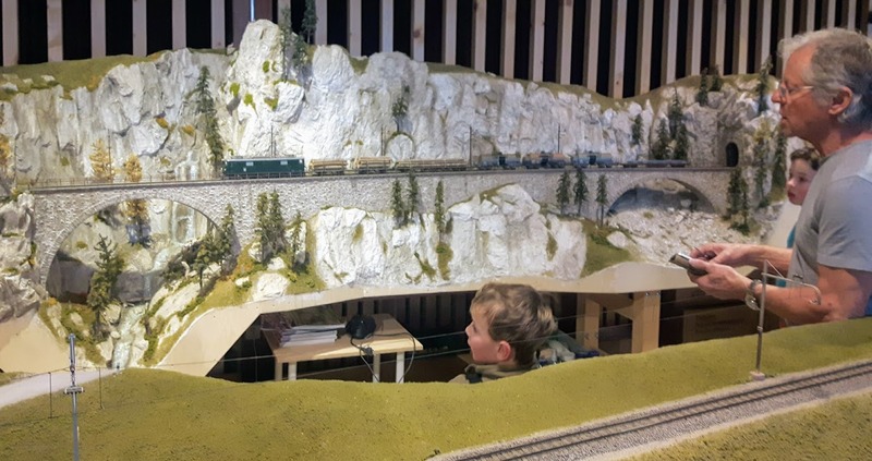 Detail of the model railway