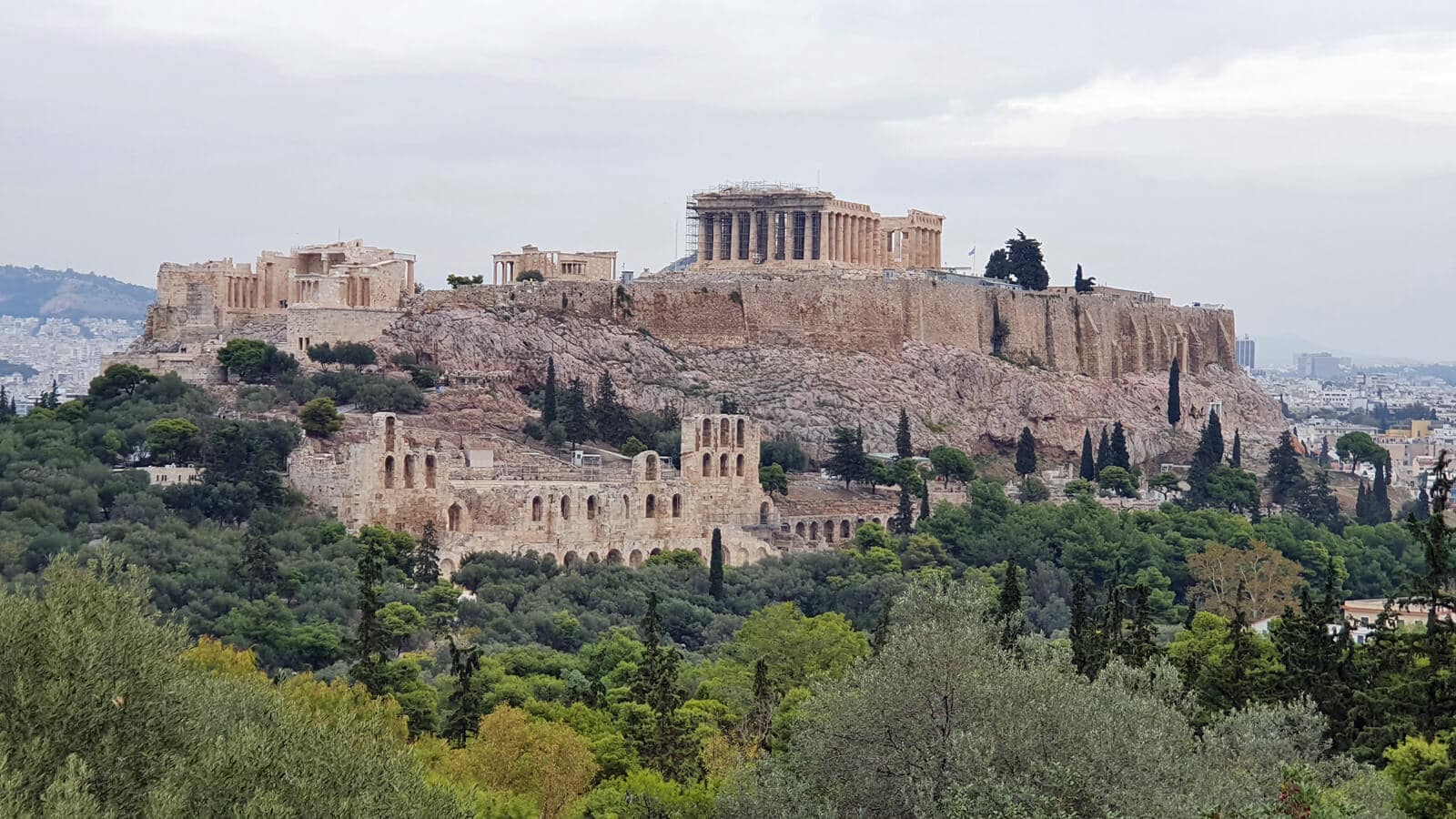 Acropolis and Herodus Atticus Theatre from Philopappou