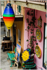 Colourful souvenir shop