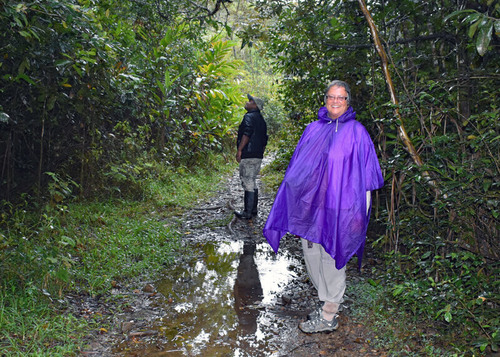 Rain ponchos were required in the rain forest