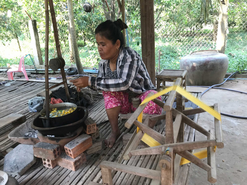Silk making in Cambodia
