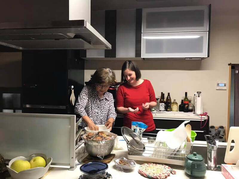 Cookery lesson at Hagi Homestay