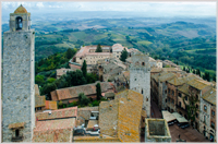 View across San Gimignano from the Torre Grossa