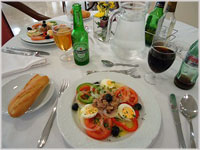 A typical meal - Villajoyosa Resort