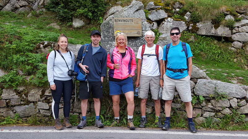 Start of the Andorran hiking challenge