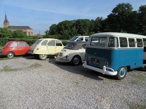 Row of vintage hire vehicles
