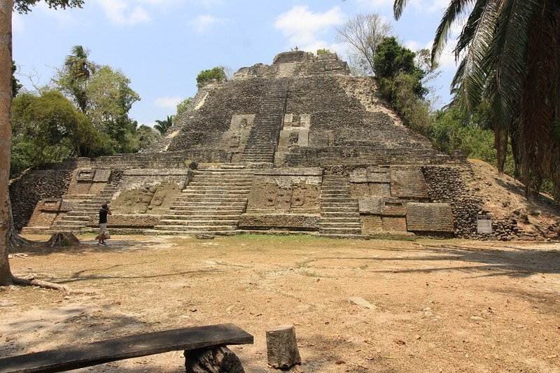 Temple in the ruined Mayan city of Lamanai