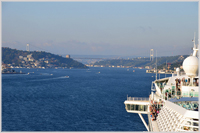 The Bosphorus seen from P&O Azura