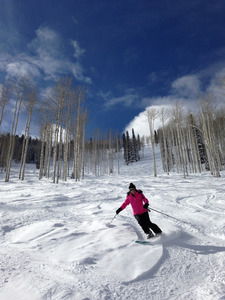 Louise Hudson skiing at Canyons Resort