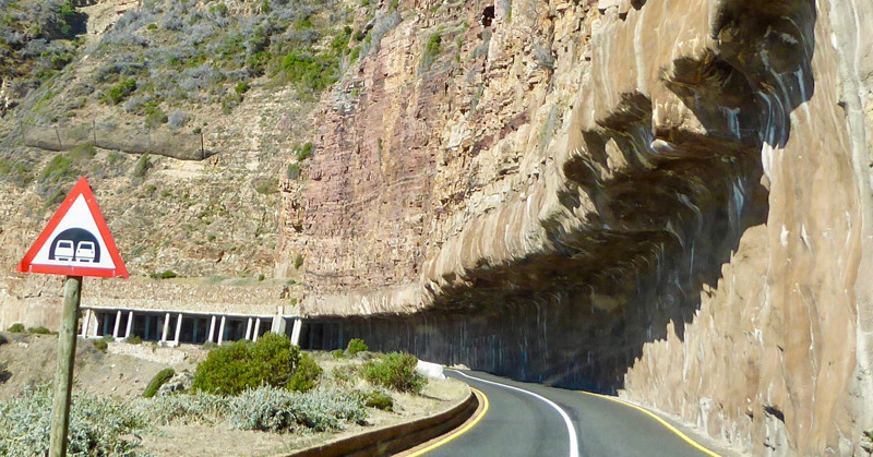 Half-tunnelling at Chapman's Peak Drive