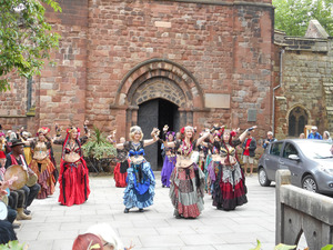Belly dancers at St Mary's Church