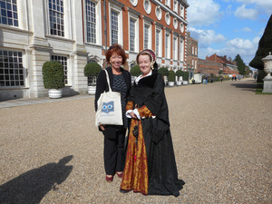 Glynis and guide at Hampton Court