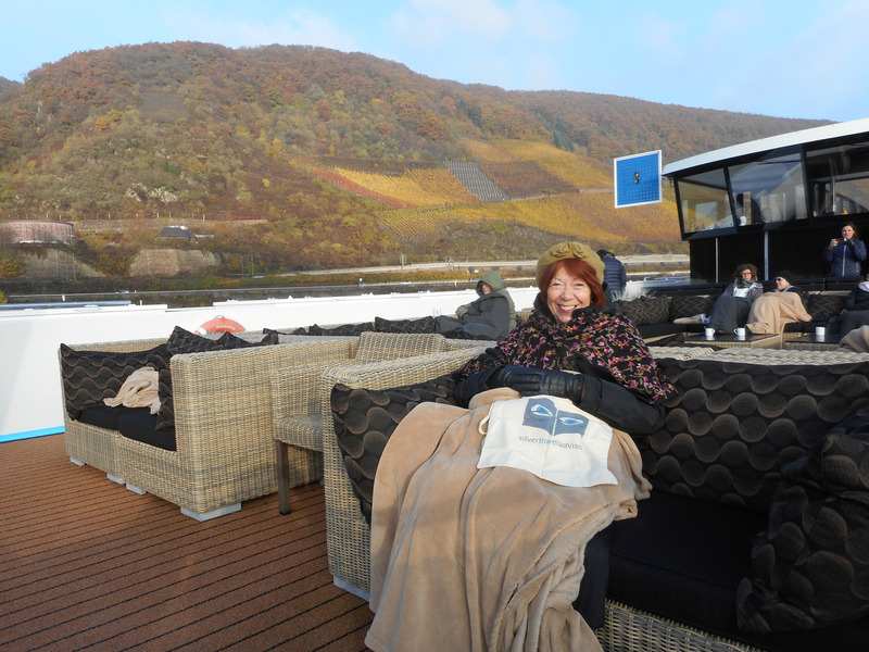Glynis on the top deck