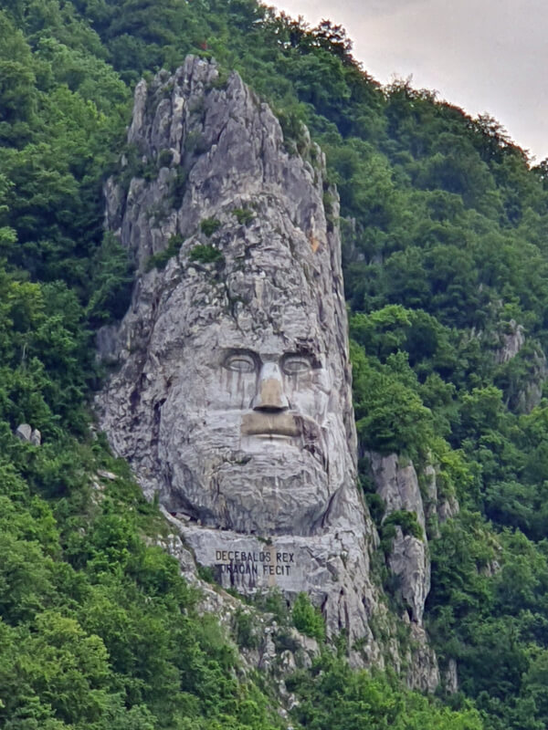 Rock sculpture of King Decebalus