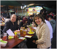 Eating with locals at Spicy Crabs restaurant at downtown Kowloon