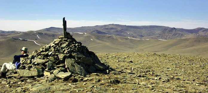 Eleanor enjoying the scenery in Mongolia