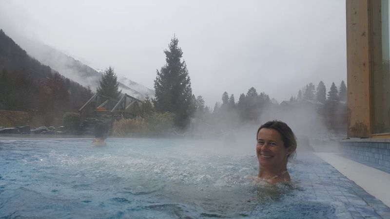 Enjoying the thermal baths at les Thermes du Parc Val d'Iliez