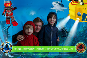 Freddie and Artie with their big cousin Felix enjoying Atlantis Submarine ride