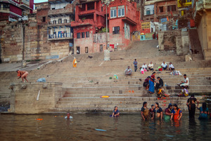 Ganges river stairs