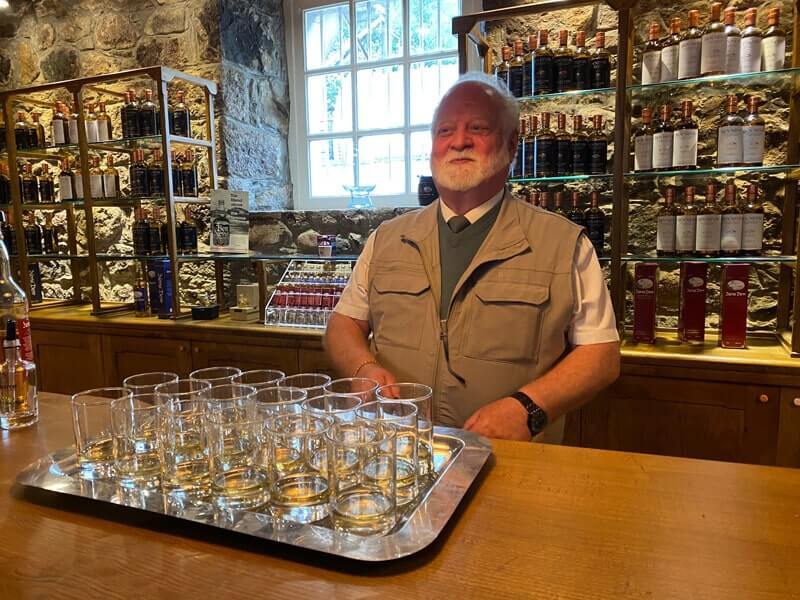 A wee dram awaits visitors after a tour of the Ben Nevis Whisky Distillery.
