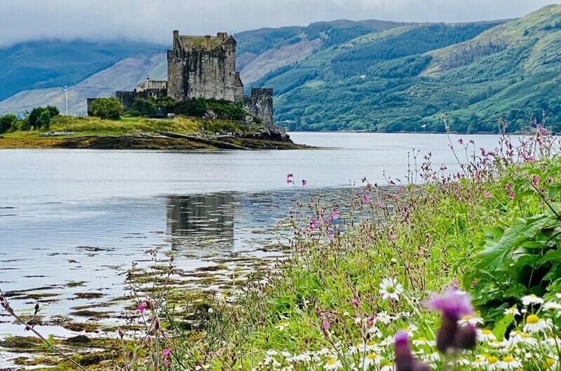 The 13th centre Eilean Dornie castle near the Kyle of Loch Alsh overlooks stunning scenery.