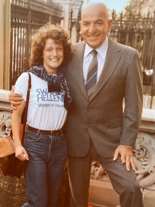 Gill in New York meeting Telly Savalas