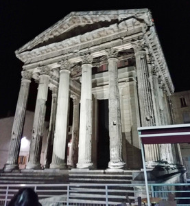 Temple of Augustus and Livia at night