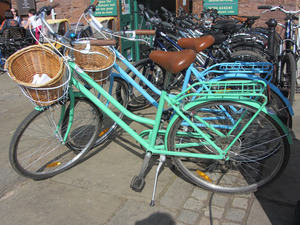 Cycling Dutch-style with baskets from Saddles and Paddles, Exeter