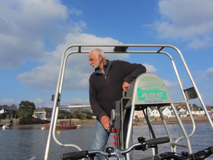Ferryman Mike Stevens, one of Topsham's characters
