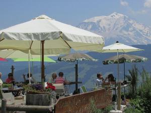 Lunch opposite Mont Blanc