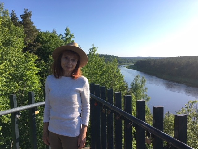 Natasha overlooking River Nemunas