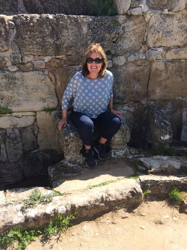 Trying the ancient facilities in Salamis