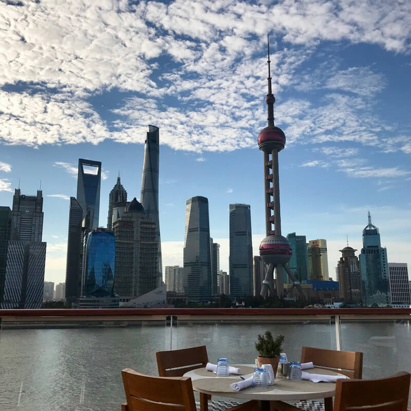 Breakfast to Shanghai skyline