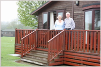 Peter and Freda White staying at Falcon Lodge