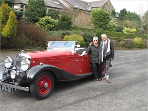 Julie and Janet Simpson with Janet's prized 1939 Derby Bentley
