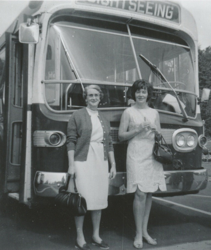 July 1968 Betty is on the right next tro a traveller
