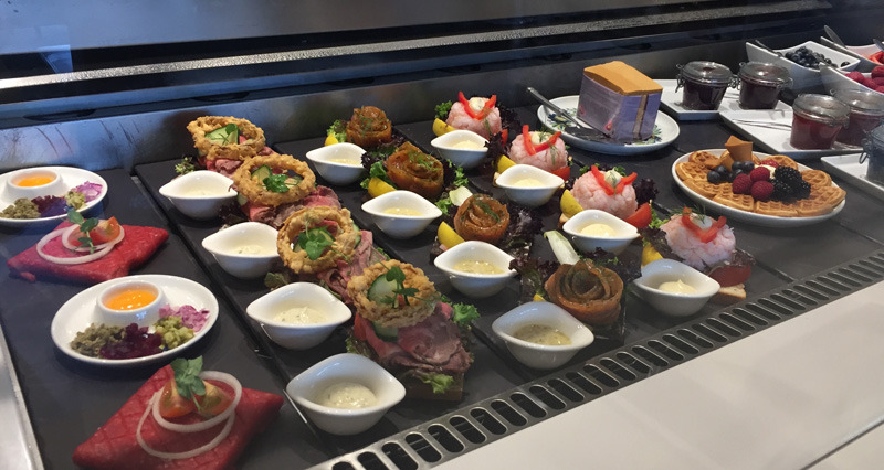 Delicious buffet lunchtime treats are offered every day if you like to eat near or on the open decks