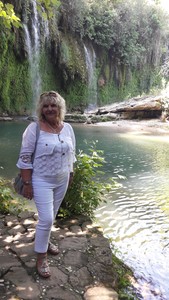 Marion at Kursunlu waterfall