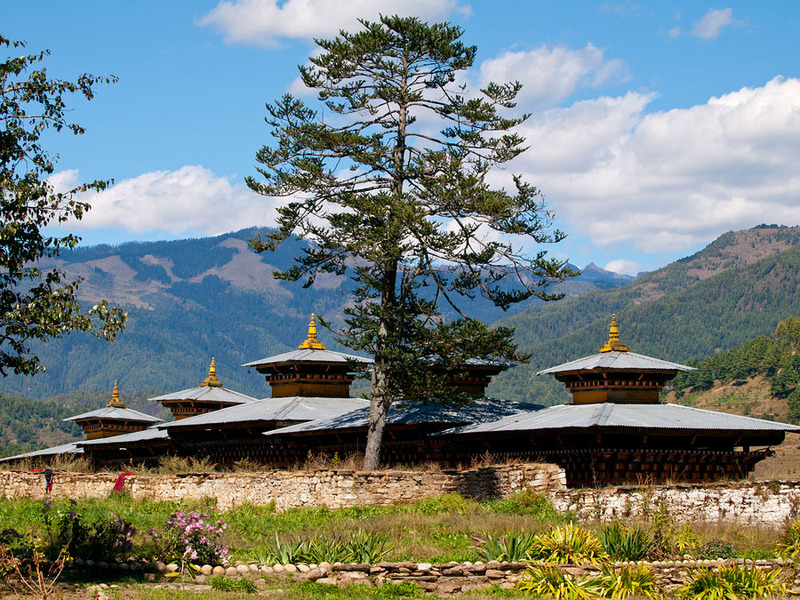 View of monastery in Jakar, Bhutan