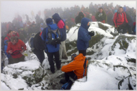 Remembrance Day service at the Great Gable Summit