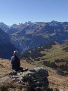 Hiking pause above Grindelwald