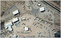 Aerial view of Pima Air and Space Museum, Tucson, Arizona
